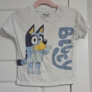 White and Blue Short Sleeve Tees with Playful Graphics